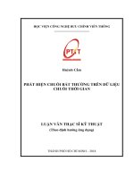 Phát hiện chuỗi bất thường trên dữ liệu chuỗi thời gian (Luận văn thạc sĩ)
