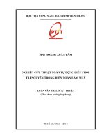 Nghiên cứu thuật toán tự động điều phối tài nguyên trong điện toán đám mây (Luận văn thạc sĩ)