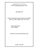 Lịch sử tiến hóa địa chất Holocen đới bờ khu vực Thừa Thiên  Huế  Đà Nẵng (Luận án tiến sĩ)
