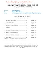 400 câu TIẾNG ANH TRẮC NGHIỆM THEO CHỦ đề
