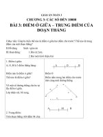 Giáo án Toán 3 chương 3 bài 3: Điểm ở giữa. Trung điểm của đoạn thẳng