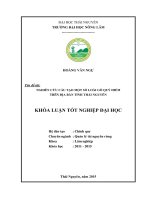 Nghiên cứu cấu tạo một số loài gỗ quý hiếm trên địa bàn tỉnh Thái Nguyên (Khóa luận tốt nghiệp)