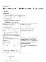 Giáo án Toán 3 chương 3 bài 3: Điểm ở giữa. Trung điểm của đoạn thẳng