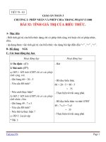 Giáo án Toán 3 chương 2 bài 32: Tính giá trị của biểu thức