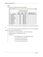 các bài tập thực hành excel