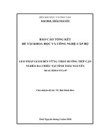 Giải pháp giảm nghèo bền vững theo hướng tiếp cận đa chiều tại tỉnh Thái Nguyên (NCKH)