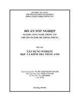 đồ án tốt nghiệp XÂY DỰNG WEBSITE  HỌC VÀ KIỂM TRA TIẾNG ANH