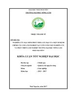 Nghiên cứu đặc điểm phát sinh, gây hại của một số bệnh hại chính cây con lâm nghiệp tại vườn ươm viện nghiên cứu và phát triển lâm nghiệp trường đại học nông lâm thái nguyên 