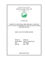 Nghiên cứu một số đặc điểm sinh học và phân bố của các loài lan (orchidaceae spp) tại huyện võ nhai   tỉnh thái nguyên 