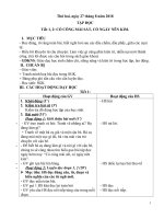 giáo án lớp 2 tuần 1 bản mới nhất  có tích hợp kỹ năng sống