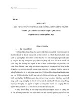 Tiểu luận nhận thức của cộng đồng về người sau khi chấp hành xong hình phạt tù trong quá trình tái hòa nhập cộng đồng
