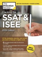 Tài liệu Cracking the SSAT  ISEE   all the strategies, practice, and review you need to help get a higher score, 2019 edition (gnv64) 