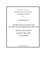 Hệ thống nhận dạng thông minh chẩn đoán nhanh ổn định động hệ thống điện tt 