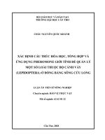 Xác định cấu trúc hoá học, tổng hợp và ứng dụng pheromone giới tính để quản lý một số loài thuộc bộ cánh vảy (Lepidoptera) ở Đồng bằng sông Cửu Long (Luận án tiến sĩ)