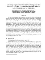 Giới thiệu một số phương pháp giảng dạy cải tiến giúp sinh viên các trường đại học học tập chủ động và trải nghiệm, đạt các chuẩn đầu ra