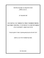 Xây dựng các nhiệm vụ thực nghiệm trong dạy học chương “cân bằng và chuyển động của vật rắn”  SGK vật lí 10