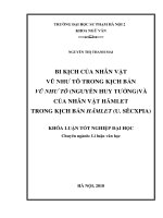 Bi kịch của nhân vật vũ như tô trong kịch bản vũ như tô (nguyễn huy tưởng) và của nhân vật hămlet trong kịch bản hămlet (u  sêcxpia) (2018)