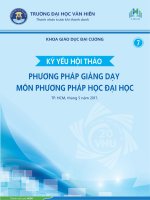KỶ YẾU HỘI THẢO PHƯƠNG PHÁP GIẢNG DẠY MÔN PHƯƠNG PHÁP HỌC ĐẠI HỌC