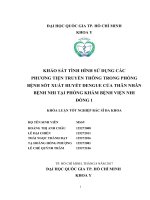 Đề cương nghiên cứu Tình hình sử dụng các phương tiện truyền thông trong phòng bệnh SXH của thân nhân bệnh nhi đến khám tại BV Nhi Đồng 1