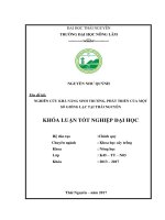 Nghiên cứu khả năng sinh trưởng, phát triển của một số giống lạc tại Thái Nguyên (Khóa luận tốt nghiệp)