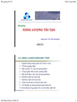 Bài giảng: NĂNG LƯỢNG TÁI TẠO