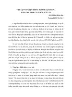 TIẾP CẬN NĂNG LỰC TRONG ĐỔI MỚI DẠY HỌC VÀ  KIỂM TRA, ĐÁNH GIÁ Ở MÔN NGỮ VĂN