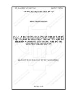 Quản lý hệ thống hạ tầng kỹ thuật khu đô thị phía bắc đường trục trung tâm đô thị phía nam quốc lộ 5 thuộc khu đô thị mới phố nối   hưng yên (tt) 