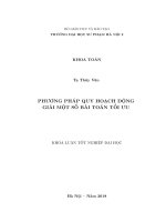 Phương pháp quy hoạch động giải một số bài toán tối ưu (2018)