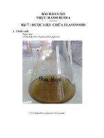 KIỂM NGHIỆM DƯỢC LIỆU CHỨA FLAVONOID