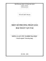 Một số phương pháp giải bài toán vận tải (2018)