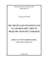 Tiểu thuyết lặng yên dưới vực sâu của đỗ bích thúy nhìn từ phạm trù thẩm mỹ cái bi kịch (2018)