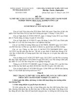 ĐỀ ÁN VỊ TRÍ VIỆC LÀM VÀ CƠ CẤU VIÊN CHỨC THEO CHỨC DANH NGHỀ NGHIỆP TRONG ĐƠN VỊ SỰ NGHIỆP CÔNG LẬP