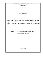 Vấn đề dựng hònh bằng thước kẻ và compa trong hình học euclid (2018)