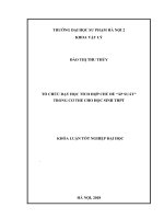 Tổ chức dạy học tích hợp chủ đề “áp suất” trong cơ thể cho học sinh THPT (2018)