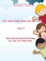CÁC bài TOÁN CHỌN lọc lớp 3, 4 