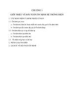 CHƯƠNG 1  GIỚI THIỆU VỀ BÀI TOÁN ỔN ĐỊNH HỆ THỐNG ĐIỆN