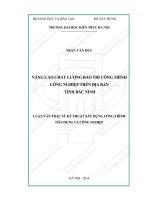 Nâng cao chất lượng bảo trì công trình công nghiệp trên địa bàn tỉnh bắc ninh (tt) 