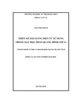 Thiết kế bài giảng điện tử sử dụng trong dạy học phần quang hình lớp 11 (2018)