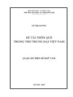 Đề tài thôn quê trong thơ trung đại Việt Nam (Luận án tiến sĩ)