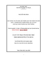 Xây dựng và sử dụng hệ thống bài tập phần phi kim lớp 11 nhằm phát triển năng lực tư duy cho học sinh THPT (tt) 