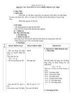 Giáo án Vật lý 10 bài 33: Các nguyên lí của nhiệt động lực học