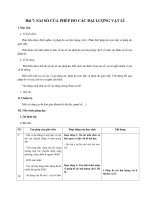 Giáo án Vật lý 10 bài 7: Sai số của phép đo các đại lượng vật lí