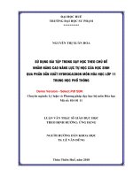 Sử dụng bài tập trong dạy học theo chủ đề nhằm nâng cao năng lực tự học của học sinh qua phần dẫn xuất hydrocacbon môn hóa học lớp 11 THPT (tt) 