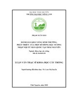 Đánh giá khả năng sinh trưởng, phát triển của một số dòng đậu tương nhập nội từ Hàn Quốc tại Thái Nguyên (Luận văn thạc sĩ)