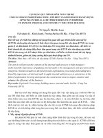 Vận dụng quy trình kiểm toán nội bộ vào các doanh nghiệp khai thác, chế biến và kinh doanh đá xây dựng (tt) 