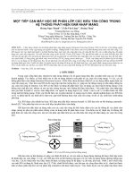 Một tiếp cận máy học đế phân lớp các kiều tấn công trong hệ thống phát hiện xâm nhập mạng (tt) 