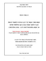 Phát triển năng lực tự học cho học sinh thông qua dạy học kiến tạo chương oxi   lưu huỳnh hóa học 10 (tt) 