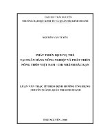 Phát triển dịch vụ thẻ tại Ngân hàng Nông nghiệp và phát triển nông thôn Việt Nam  Chi nhánh Bắc Kạn (Luận văn thạc sĩ)