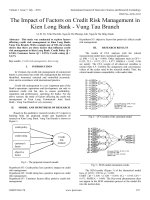 The impact of factors on credit risk management in kien long bank   vung tau branch (tt) 