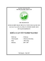 Đánh giá hiện trạng việc xử lý nước thải tại nhà máy sản xuất vac  xin của Công ty cổ phần thuốc thú y Đức Hạnh Marphavet (Khóa luận tốt nghiệp)